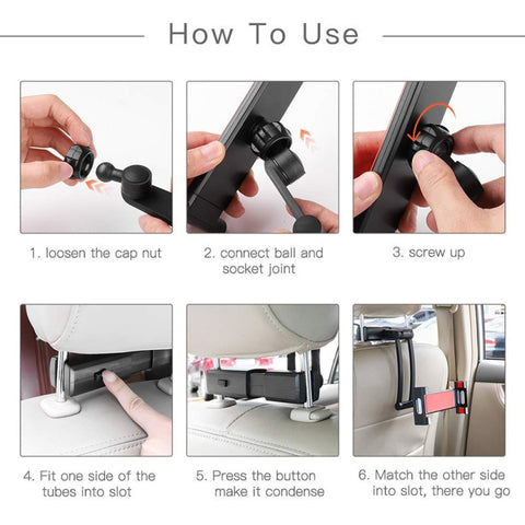 Universal 360 Rotation Holder Bracket Back Seat Car Mount
