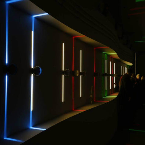 LED Door Frame Corridor Window Wall Spotlight, White, Black, Semicircle