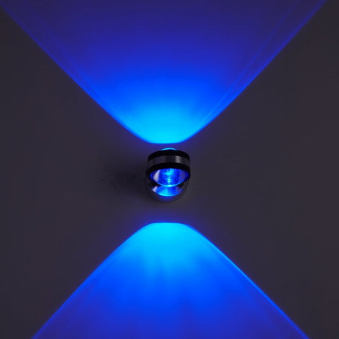 LED Up And Down Light Wall Light Double-Sided Crystal Aluminum Lights Upper Outlet, 2W (Red Light), 2W (Yellow Light), 2W (Blue Light), 2W (Green Light), 2W (Purple Light), 2W (Mixed Color Light), 6W (Red Light), 6W (Yellow Light), 6W (Blue Light)     ...