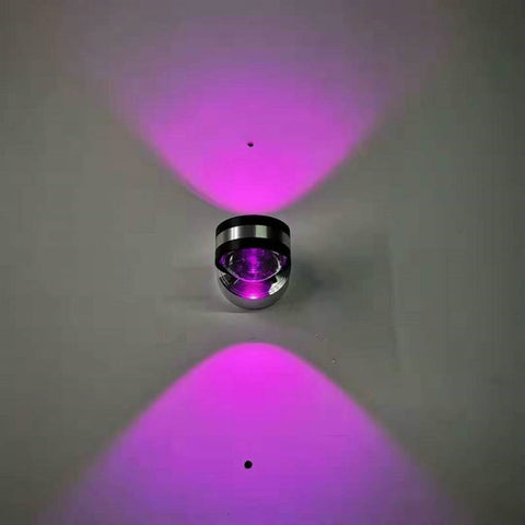 LED Up And Down Light Wall Light Double-Sided Crystal Aluminum Lights Upper Outlet, 2W (Red Light), 2W (Yellow Light), 2W (Blue Light), 2W (Green Light), 2W (Purple Light), 2W (Mixed Color Light), 6W (Red Light), 6W (Yellow Light), 6W (Blue Light)     ...