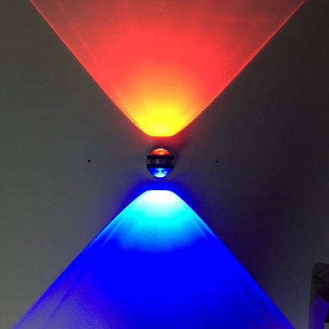 LED Up And Down Light Wall Light Double-Sided Crystal Aluminum Lights Upper Outlet, 2W (Red Light), 2W (Yellow Light), 2W (Blue Light), 2W (Green Light), 2W (Purple Light), 2W (Mixed Color Light), 6W (Red Light), 6W (Yellow Light), 6W (Blue Light)     ...