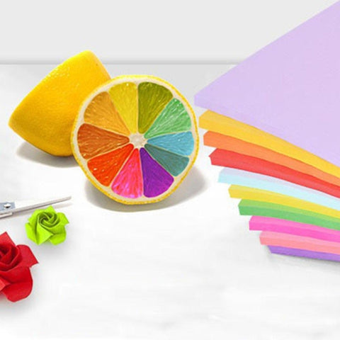100 Sheets A4 Color Printing Paper Children DIY Handmade Origami Paper Cutting