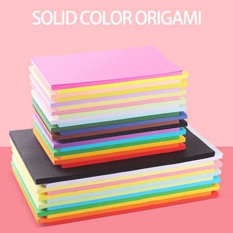 100 Sheets A4 Color Printing Paper Children DIY Handmade Origami Paper Cutting