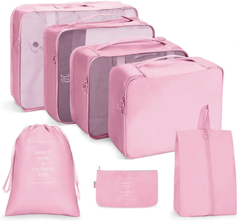 Travel Storage Bag Set Folding Storage Bag, 7 In 1, 8 In 1 Beam Mouth, 8 In 1 Cosmetic Bag, 8 In 1 Toiletry Bag, 9 In 1 Cosmetic Bag, 9 In 1 Toiletry Bag