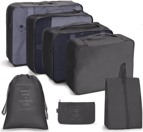 Travel Storage Bag Set Folding Storage Bag, 7 In 1, 8 In 1 Beam Mouth, 8 In 1 Cosmetic Bag, 8 In 1 Toiletry Bag, 9 In 1 Cosmetic Bag, 9 In 1 Toiletry Bag
