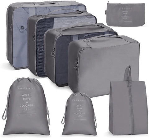 Travel Storage Bag Set Folding Storage Bag, 7 In 1, 8 In 1 Beam Mouth, 8 In 1 Cosmetic Bag, 8 In 1 Toiletry Bag, 9 In 1 Cosmetic Bag, 9 In 1 Toiletry Bag