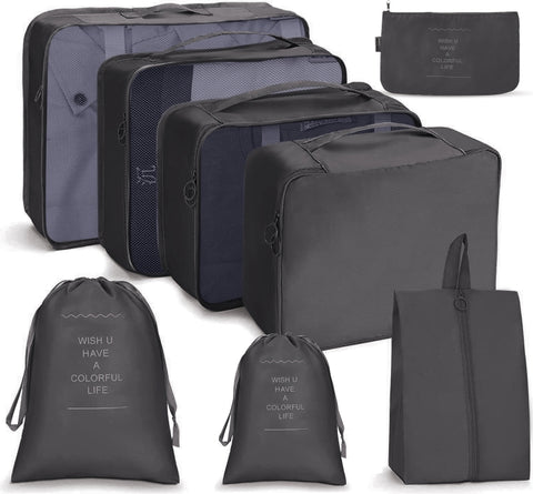 Travel Storage Bag Set Folding Storage Bag, 7 In 1, 8 In 1 Beam Mouth, 8 In 1 Cosmetic Bag, 8 In 1 Toiletry Bag, 9 In 1 Cosmetic Bag, 9 In 1 Toiletry Bag
