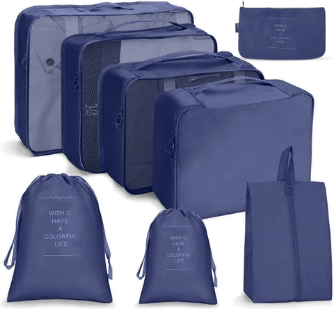 Travel Storage Bag Set Folding Storage Bag, 7 In 1, 8 In 1 Beam Mouth, 8 In 1 Cosmetic Bag, 8 In 1 Toiletry Bag, 9 In 1 Cosmetic Bag, 9 In 1 Toiletry Bag
