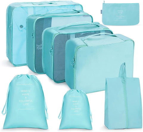 Travel Storage Bag Set Folding Storage Bag, 7 In 1, 8 In 1 Beam Mouth, 8 In 1 Cosmetic Bag, 8 In 1 Toiletry Bag, 9 In 1 Cosmetic Bag, 9 In 1 Toiletry Bag