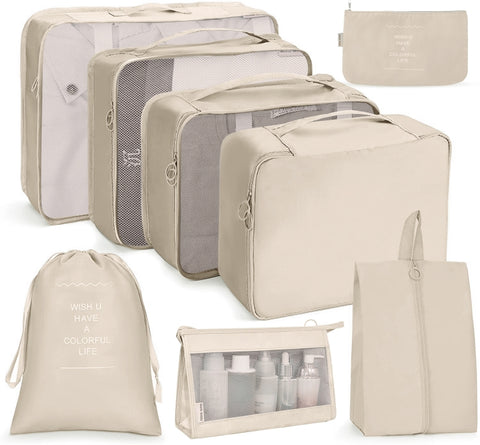 Travel Storage Bag Set Folding Storage Bag, 7 In 1, 8 In 1 Beam Mouth, 8 In 1 Cosmetic Bag, 8 In 1 Toiletry Bag, 9 In 1 Cosmetic Bag, 9 In 1 Toiletry Bag