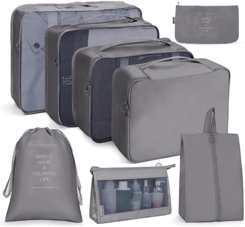 Travel Storage Bag Set Folding Storage Bag, 7 In 1, 8 In 1 Beam Mouth, 8 In 1 Cosmetic Bag, 8 In 1 Toiletry Bag, 9 In 1 Cosmetic Bag, 9 In 1 Toiletry Bag