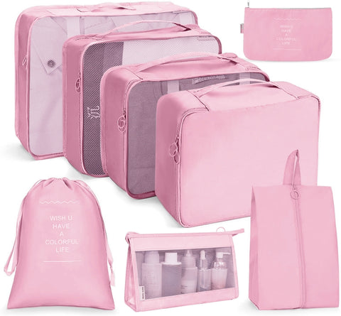 Travel Storage Bag Set Folding Storage Bag, 7 In 1, 8 In 1 Beam Mouth, 8 In 1 Cosmetic Bag, 8 In 1 Toiletry Bag, 9 In 1 Cosmetic Bag, 9 In 1 Toiletry Bag
