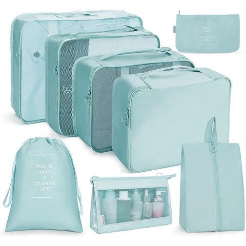 Travel Storage Bag Set Folding Storage Bag, 7 In 1, 8 In 1 Beam Mouth, 8 In 1 Cosmetic Bag, 8 In 1 Toiletry Bag, 9 In 1 Cosmetic Bag, 9 In 1 Toiletry Bag