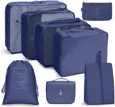 Travel Storage Bag Set Folding Storage Bag, 7 In 1, 8 In 1 Beam Mouth, 8 In 1 Cosmetic Bag, 8 In 1 Toiletry Bag, 9 In 1 Cosmetic Bag, 9 In 1 Toiletry Bag