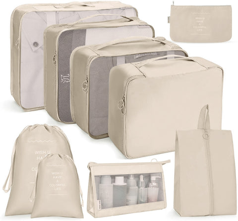 Travel Storage Bag Set Folding Storage Bag, 7 In 1, 8 In 1 Beam Mouth, 8 In 1 Cosmetic Bag, 8 In 1 Toiletry Bag, 9 In 1 Cosmetic Bag, 9 In 1 Toiletry Bag