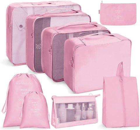 Travel Storage Bag Set Folding Storage Bag, 7 In 1, 8 In 1 Beam Mouth, 8 In 1 Cosmetic Bag, 8 In 1 Toiletry Bag, 9 In 1 Cosmetic Bag, 9 In 1 Toiletry Bag