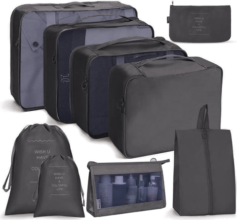 Travel Storage Bag Set Folding Storage Bag, 7 In 1, 8 In 1 Beam Mouth, 8 In 1 Cosmetic Bag, 8 In 1 Toiletry Bag, 9 In 1 Cosmetic Bag, 9 In 1 Toiletry Bag