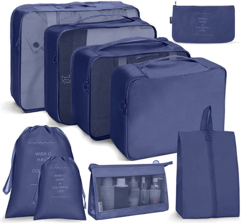 Travel Storage Bag Set Folding Storage Bag, 7 In 1, 8 In 1 Beam Mouth, 8 In 1 Cosmetic Bag, 8 In 1 Toiletry Bag, 9 In 1 Cosmetic Bag, 9 In 1 Toiletry Bag