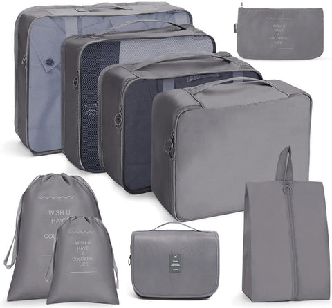 Travel Storage Bag Set Folding Storage Bag, 7 In 1, 8 In 1 Beam Mouth, 8 In 1 Cosmetic Bag, 8 In 1 Toiletry Bag, 9 In 1 Cosmetic Bag, 9 In 1 Toiletry Bag