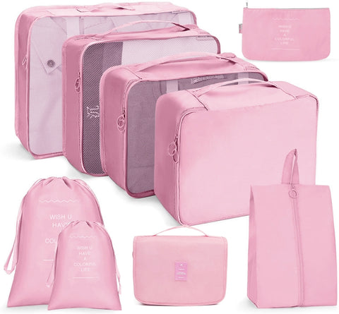 Travel Storage Bag Set Folding Storage Bag, 7 In 1, 8 In 1 Beam Mouth, 8 In 1 Cosmetic Bag, 8 In 1 Toiletry Bag, 9 In 1 Cosmetic Bag, 9 In 1 Toiletry Bag