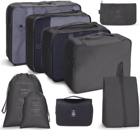 Travel Storage Bag Set Folding Storage Bag, 7 In 1, 8 In 1 Beam Mouth, 8 In 1 Cosmetic Bag, 8 In 1 Toiletry Bag, 9 In 1 Cosmetic Bag, 9 In 1 Toiletry Bag