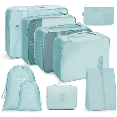 Travel Storage Bag Set Folding Storage Bag, 7 In 1, 8 In 1 Beam Mouth, 8 In 1 Cosmetic Bag, 8 In 1 Toiletry Bag, 9 In 1 Cosmetic Bag, 9 In 1 Toiletry Bag