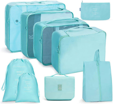 Travel Storage Bag Set Folding Storage Bag, 7 In 1, 8 In 1 Beam Mouth, 8 In 1 Cosmetic Bag, 8 In 1 Toiletry Bag, 9 In 1 Cosmetic Bag, 9 In 1 Toiletry Bag