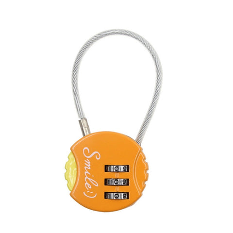 Steel Rope Spherical Combination Lock Gym Luggage Bicycle Round Padlock, Black, Silver, Red