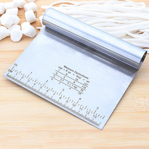 Home Durable Stainless Steel with Scale Section Noodle Cutter Baking Tools, Noodle Cutter (Silver)