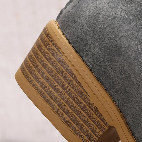 Autumn And Winter Pointed Low-Heeled Boots Women Low Tube Boots, 36, 37, 38, 39, 40, 41, 42, 43