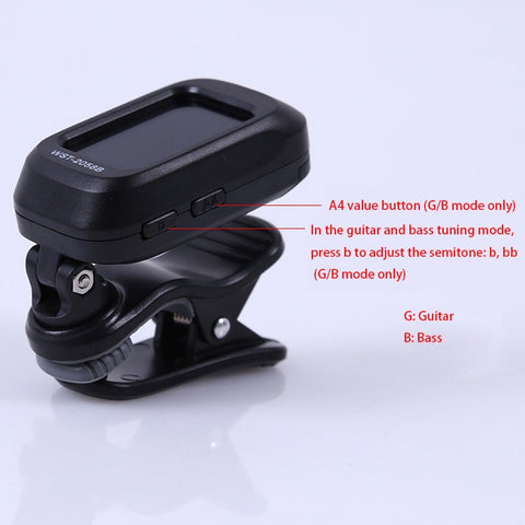 Little Angel WST-2058B Guitar Capo Electronic Tuner, 5×3.7×2.7cm