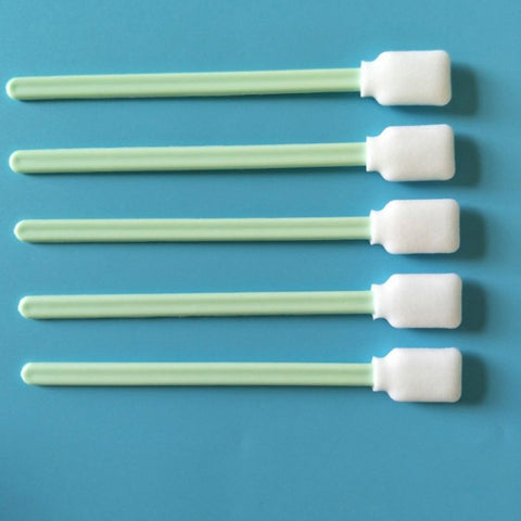 100 Sticks Inkjet Sponge Flat Head Cleaning Wipe Industrial Rod, 13cm