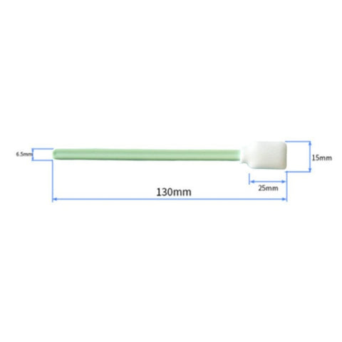 100 Sticks Inkjet Sponge Flat Head Cleaning Wipe Industrial Rod, 13cm