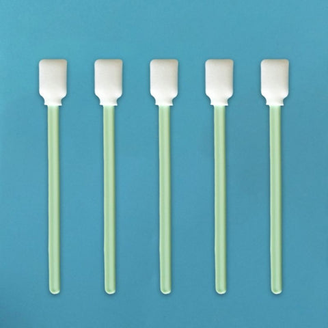 100 Sticks Inkjet Sponge Flat Head Cleaning Wipe Industrial Rod, 13cm