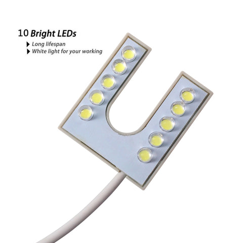 LED Sewing Machine Light U-shaped Bright Magnet Work Energy Saving Light, EU Plug, US Plug