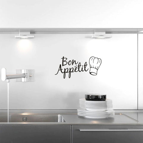 Kitchen Decoration Kitchen Stickers Bon Appetit Wall Stickers DIY Vinyl Art Wallpapers, Kitchen Decoration