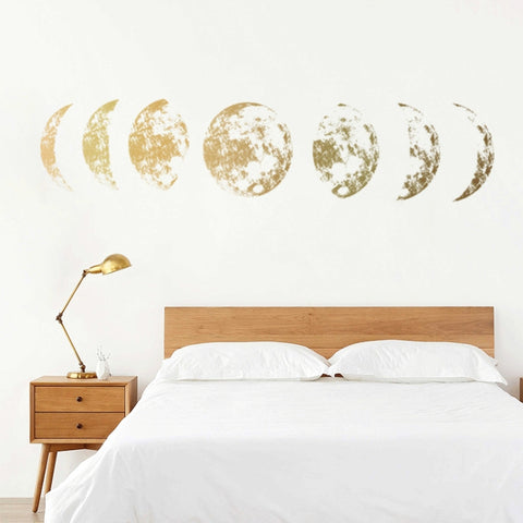 Inkjet Wall Stickers Moon Wallpaper Space Moon Wall Stickers Simple Crescent