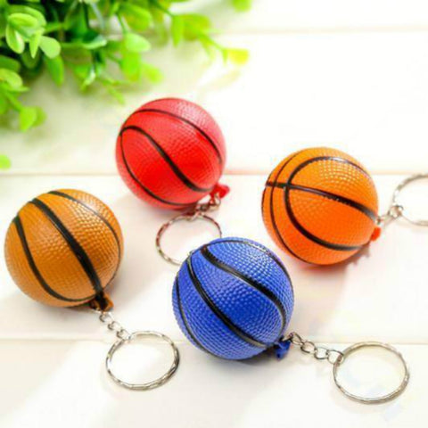 5 PCS Plastic Mini Basketball Keychain Men Car Key Ring Sports Souvenir Holiday Gift Random Color Delivery, Basketball Shape