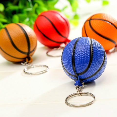 5 PCS Plastic Mini Basketball Keychain Men Car Key Ring Sports Souvenir Holiday Gift Random Color Delivery, Basketball Shape