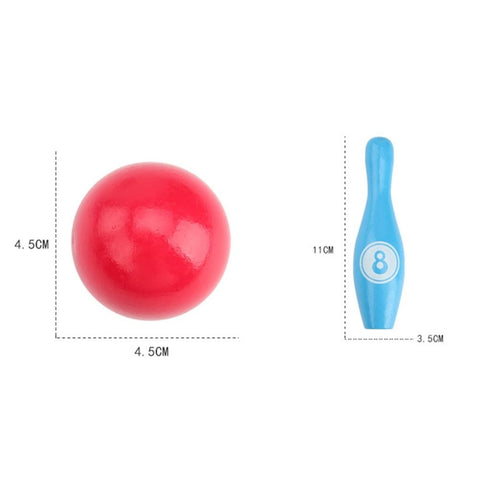 Wooden Cartoon Digital Bowling Children Educational Parent-child Interactive Toys Outdoor Sports Toys
