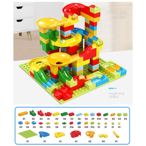 Creative Intelligence Educational Learning Toys DIY Small Particle Slide Building Blocks, 165 PCS, 330 PCS