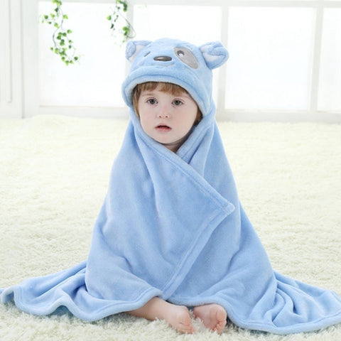 Baby Animal Shape Hooded Cape Bath Towel, 100×75cm