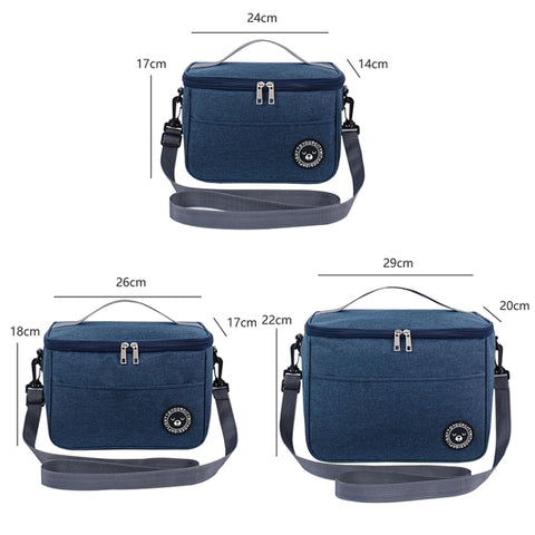 Thermal Lunch Box Bag Durable Waterproof Office Cooler Lunchbox with Strap, S, M, L