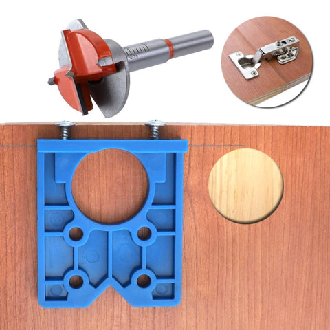 35mm Woodworking Hinge Opening Door Panel Hinge Positioner Punching Installation Auxiliary Tool, Single, Single + Hole Opener, Single + Hole Opener+Pencil, Single + Orange Hole Opener+Pencil