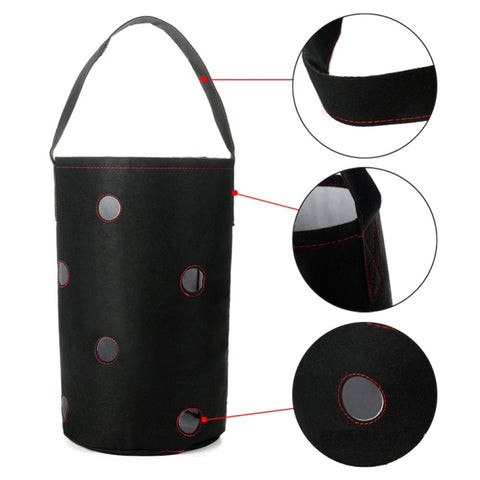 Felt Hanging Strawberry Naked Root Plant Non-woven Planting Bag, 22 x 38 cm, 50 x 30 x 25 cm