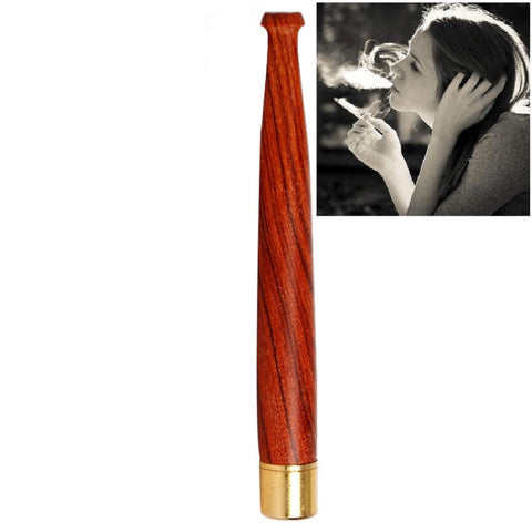 Ladies Twig Pull Rod Filter Can Wash Wood Sandalwood Long Cigarette Holder, 5 mm Fine Smoke