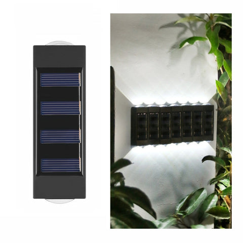 Solar Wall Lamp Outdoor Waterproof Up And Down Double-headed Spotlights, 2LED NiMH, 6LED NiMH