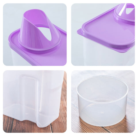 Household Plastic Transparent Washing Powder Storage Box Storage Container, 2L, 3L