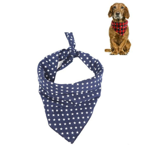 Pet Triangle Towel Christmas Snowflake Dog Saliva Towel, S, L