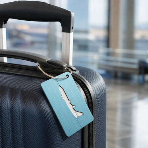Brush Aluminum Luggage Tag Luggage Boarding Pass Check Tag
